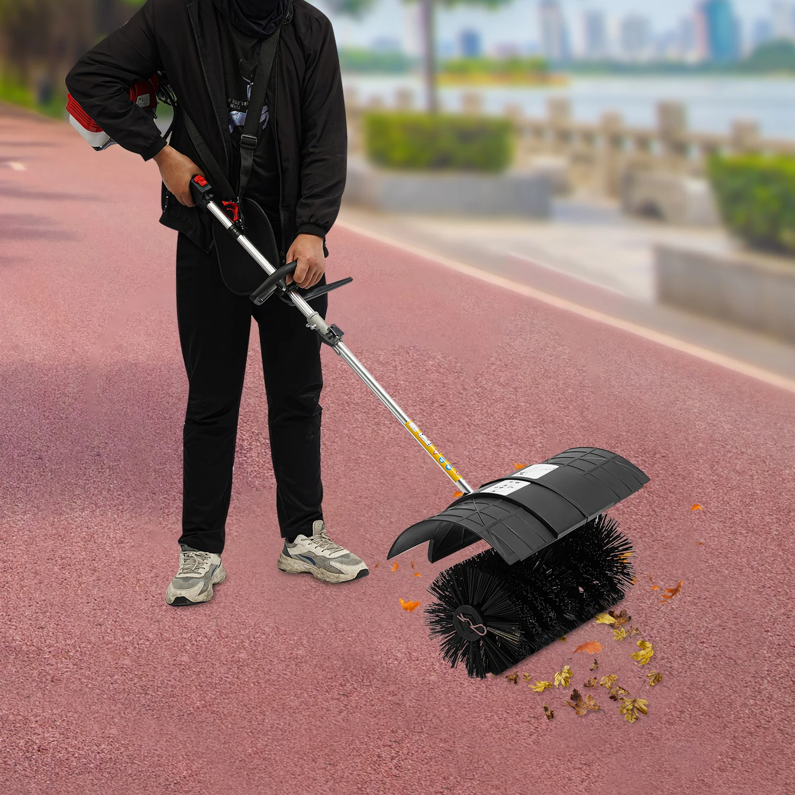 2-stroke natural gas driven grass sweeper, cleaning tool, handheld gasoline walking sweeper,Handheld cleaning machine