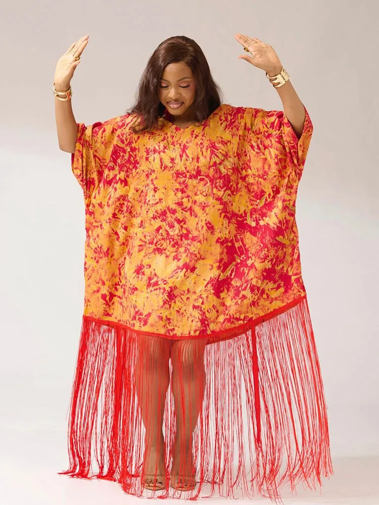 

Boubou Elegant Dashiki Robe for Women - Soft Cotton Silk Long Dress for Ramadan and Parties, Stylish African Dress