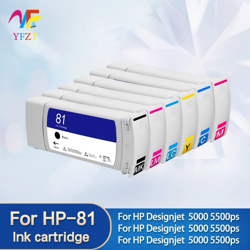 

For HP 81 ink cartridge For HP Designjet 5000 5000ps 5500 5500ps Printer C4930A C4931A C4932A C4933A C4934A C4935A