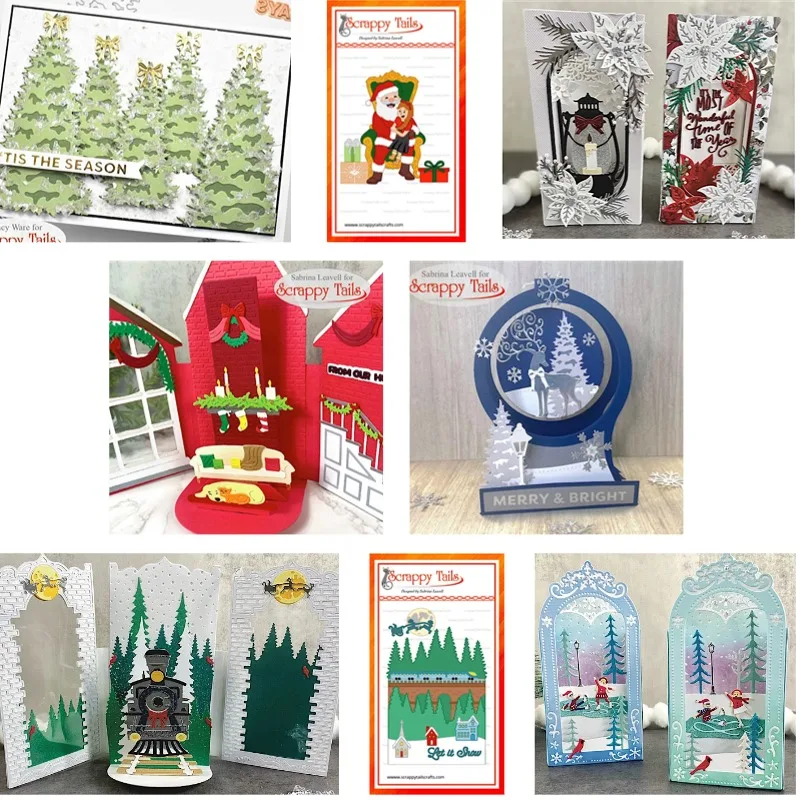 Image of Weihnachtsstern-Laternen-Tunnel, Weihnachts-Metallschneiderahmen-Stanzformen, 2025, neue Vorlagen, DIY-Schrottbuch, Papierherstellung, Basteln, Schnitte
