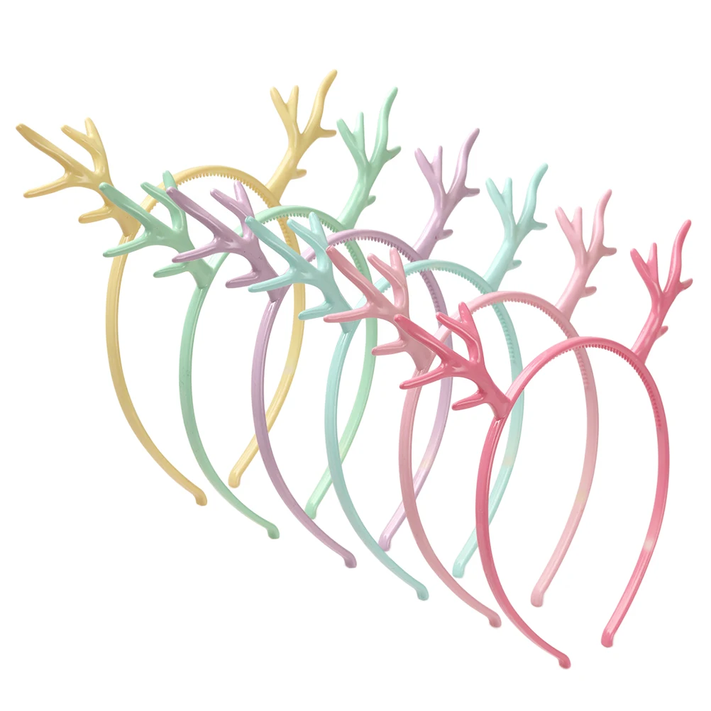 

6 Pcs Luminous Hair Hoop Antler Headband Reindeer Accessories Lightweight Non Fading Fits Most Comfortable Wear Ideal Parties
