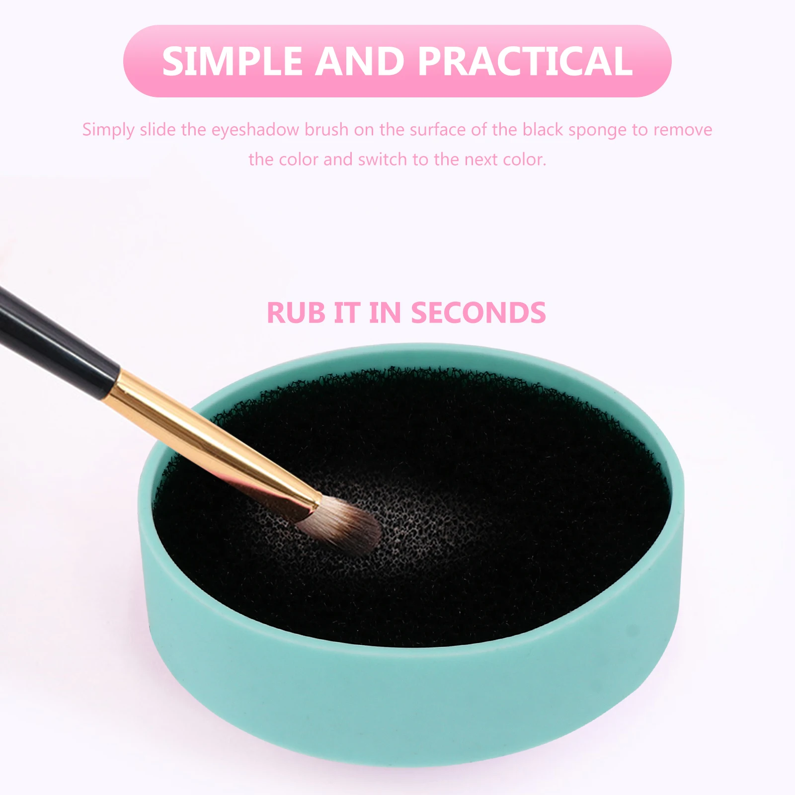 3 قطع من فرشاة توزيع ظلال العيون، منظف المكياج، بساط تنظيف، مجموعة فرش التنظيف