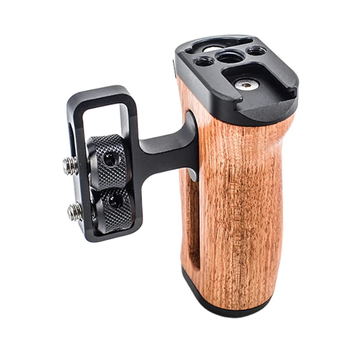 Camera Side Handle Grip for Sony/Canon/Nikon DSLR Camera Cage Left Right Side Wooden Handgrip with Cold