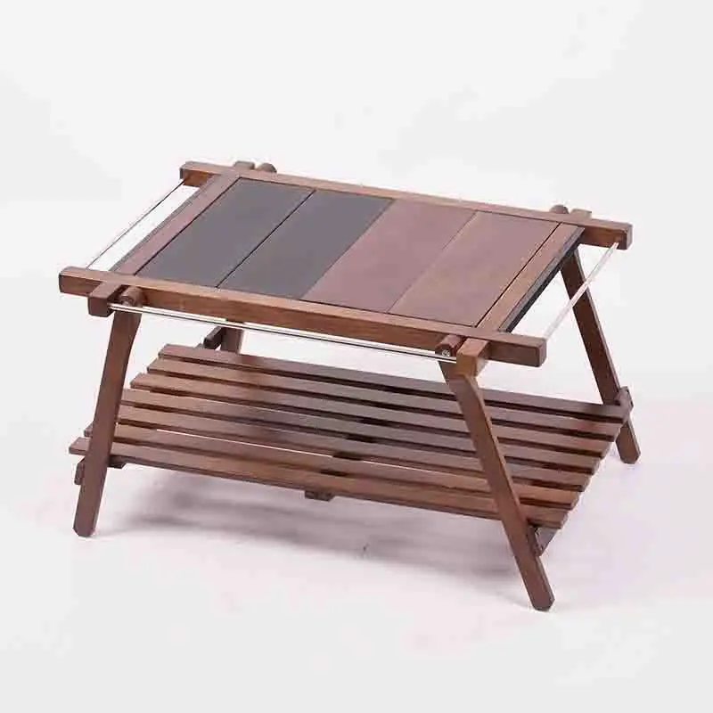

Folding solid wood table, outdoor portable IGT table, two-unit extension table, camping and picnic table