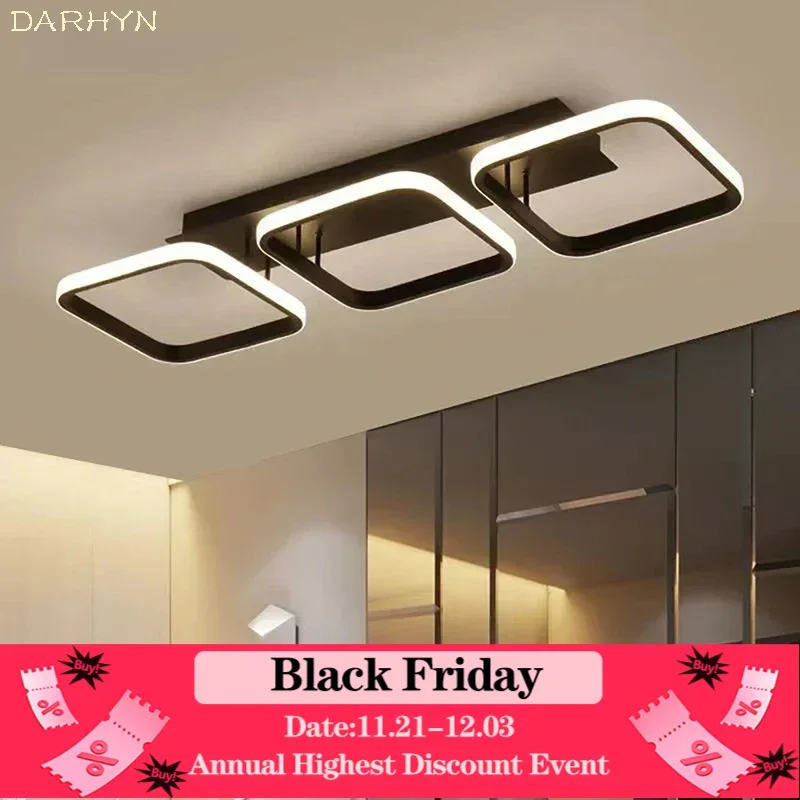 LED Ceiling Light Modern 2/3 Ring Corridor Lamp Bedroom Living Room Kitchen Staircase Corner Home Lighting Round Square Fixture