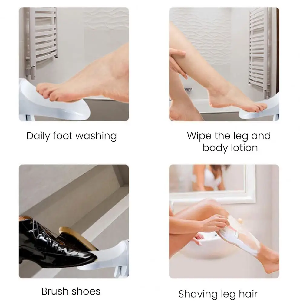 Easy to Clean Toilet Step Stool Foot Stool for Bathtub Anti-slip Pedal Foot Stool Ergonomic Swing Footrest Easy for Posture