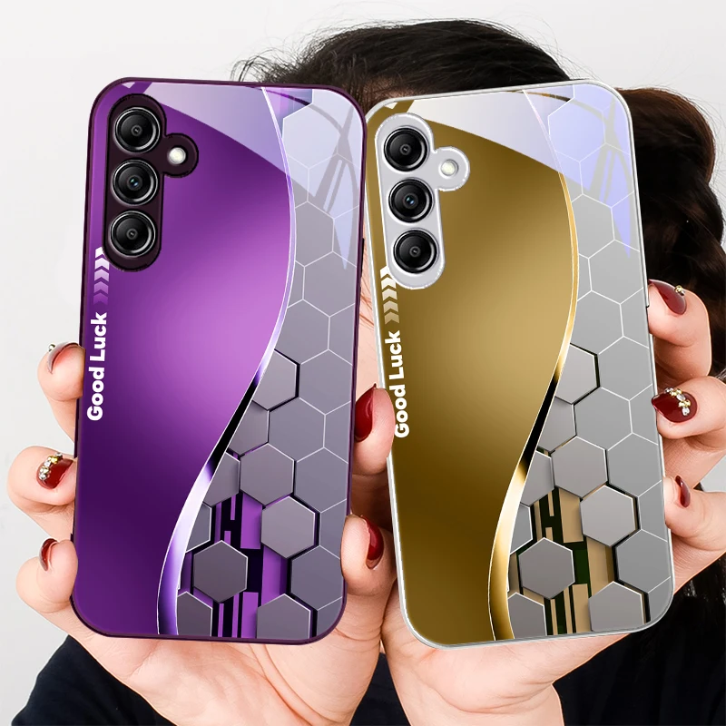 

Gradient honeycomb For Samsung A20 A30 A22 23 24 A25 26 31 32 A33 34 35 42 50 51 52 53 54 55 56 70 71 72 73 glass phone case