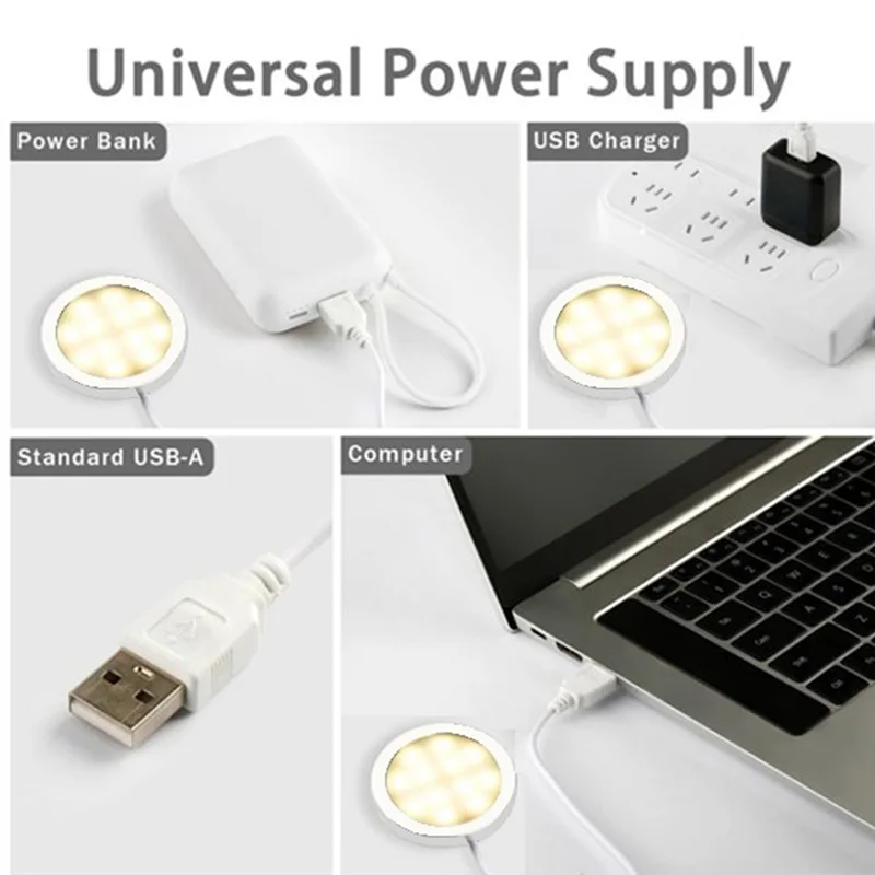 

Smart LED Cabinet Lights, RV Lights Ice Hockey Cabinets, Wine Cabinets, Wardrobe Lights USB Charging Night Lights-B51B