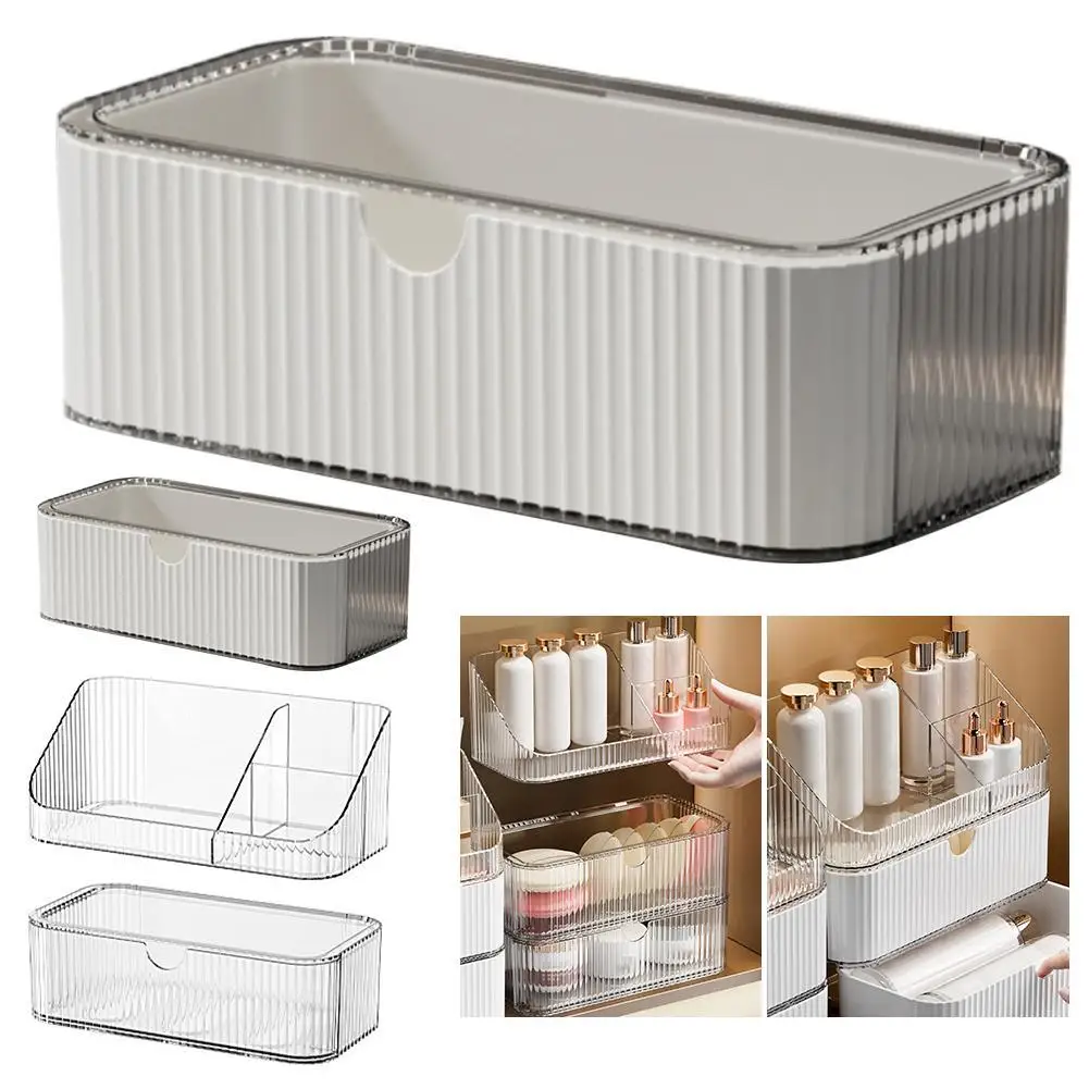 

Desktop Drawer Style Cosmetic Storage Box Lipstick Stackable Rack Multi Grid Color Makeup Storage Box Makeup Storage Organizer