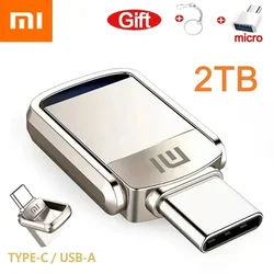 XIAOMI 2TB Metalen U Disk 2 IN 1 OTG 1024GB Flash Drive USB 3.1 512GB 1TB Pen Drives Memory Stick Type C Adapter Geschenken Nieuwe