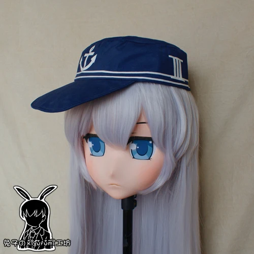 (RB106) Fatto a mano Femmina/Ragazza Resina Personaggio dei cartoni animati giapponese Anime Cosplay Kigurumi Maschera Crossdress Transgender Doll Mask