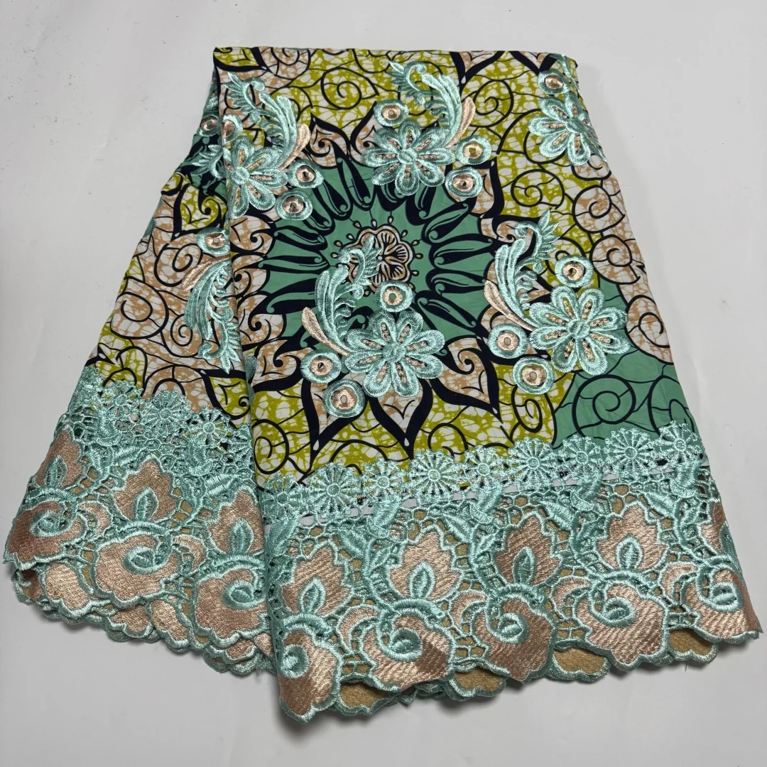 2025 النيجيري الدانتيل الشمع طباعة الأقمشة الأفريقية عالية الجودة ل خليط نمط جديد النسيج للملابس ديكور المنزل TS11