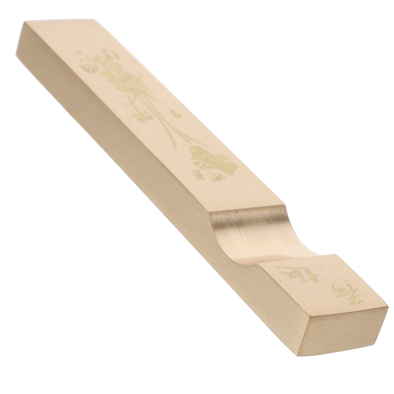 

Brass Paperweight Brush Holder Polished Chinese Calligraphy Paperweights for Desk Heavy Craft