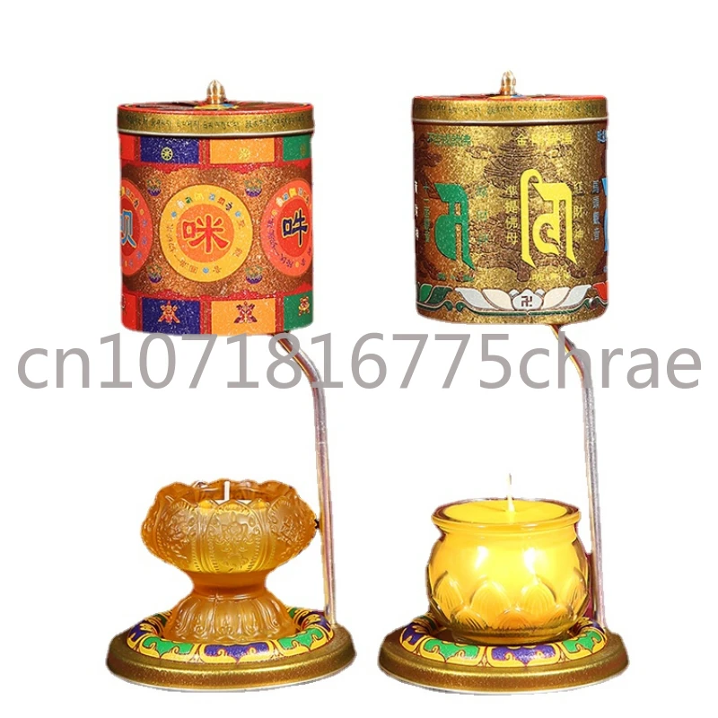 

Prayer Wheel Om Mani Peme Hung Mantra Prayer Wheel Domestic Buddhist Hall Ornaments Tibet Six Words Mantra Turn Gold Barrel