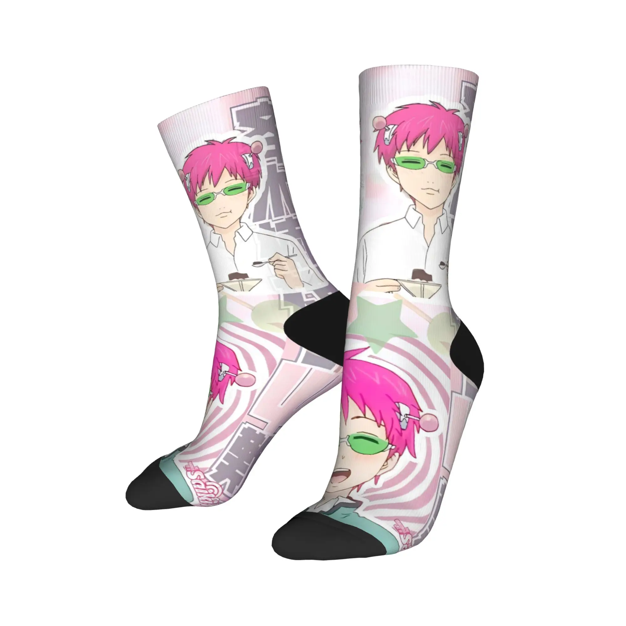 Saiki K Anime calcetines medias de invierno hombres modernos calcetines de alta calidad diseño al aire libre calcetines antibacterianos