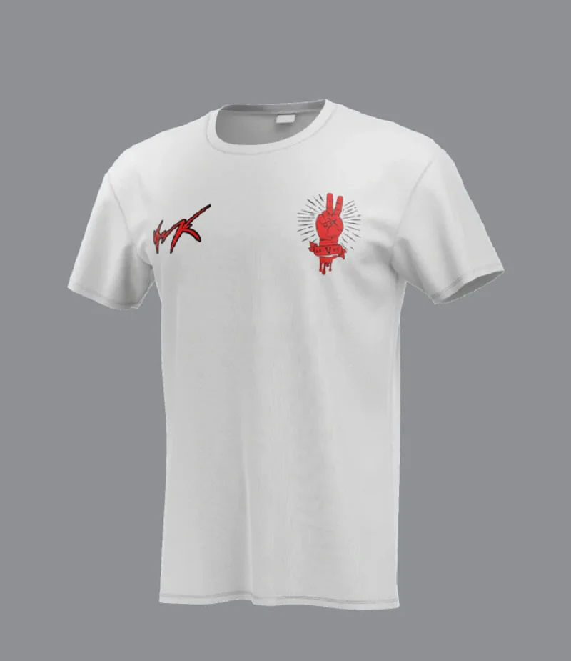 VRK Summer Men's Loose Mesh Breathable Short-Sleeve Crew Neck T-Shirt 2026 New Hot-Selling Vrunk Red and Blue 3D Print Top