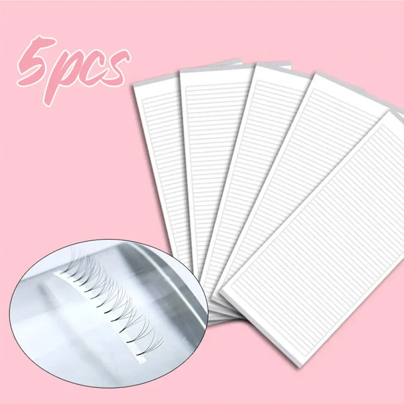 5Pcs Easy Fan Tapes for Volume Eyelash Extension Supplies Volume Lashes Storage Sticky Strip Lash Extension Supplies Wholesale