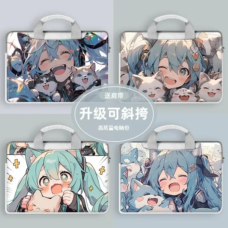 Hatsune Miku notebook laptop bag 14-inch gaming notebook 16-inch suitable for Apple Huawei Xiaomi waterproof and drop-proof