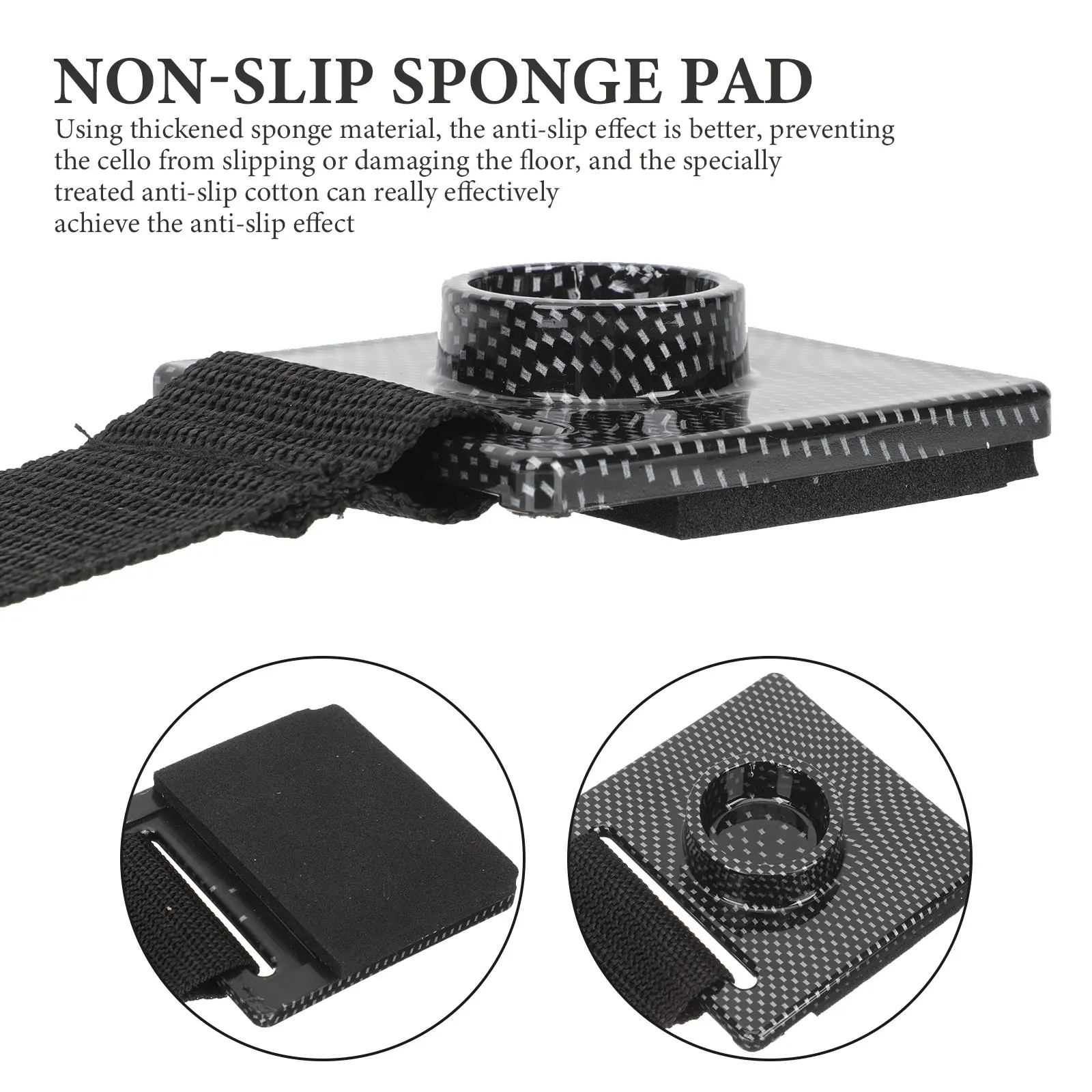 

Cello Endpin Stopper Adjustable Non-Slip Mat Pad Thick Sponge Anchor Holder Anti-Skid Device for Chair Legs Cello Accessories