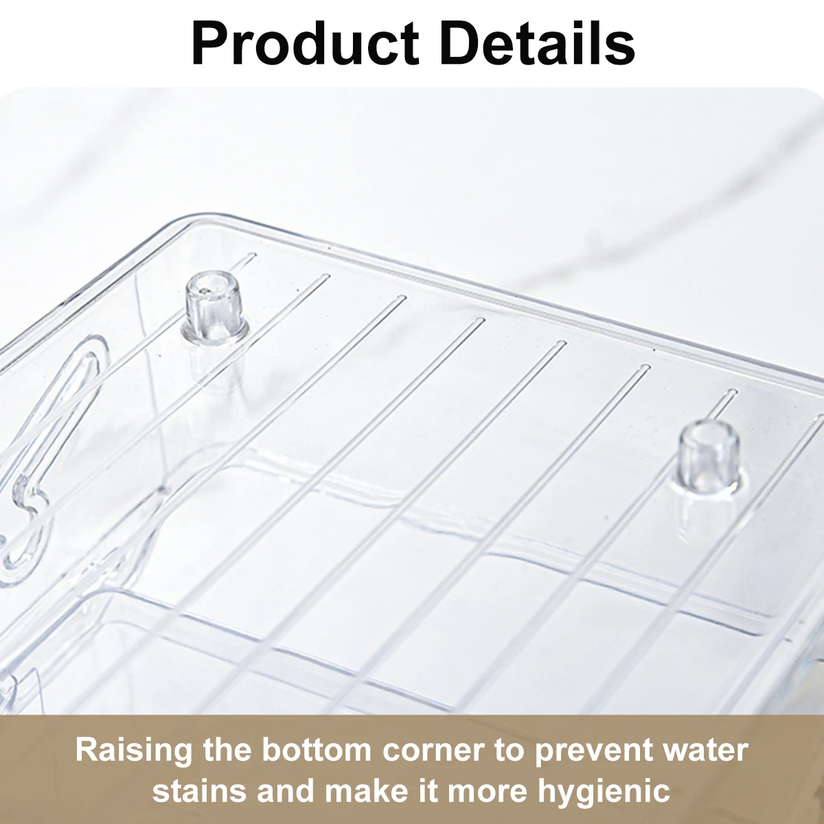 Refrigerator Beverage Holder Automatic Rolling Refrigerator Organizer Box 2-Layer Large Capacity Can Holder Dispenser Clear