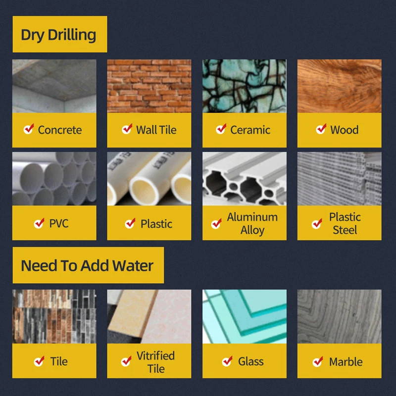 Brocas hexagonales cruzadas de 3, 4, 5, 6, 8, 10 y 12mm para abridor de agujeros de azulejos de cerámica y hormigón, juego de brocas de aleación