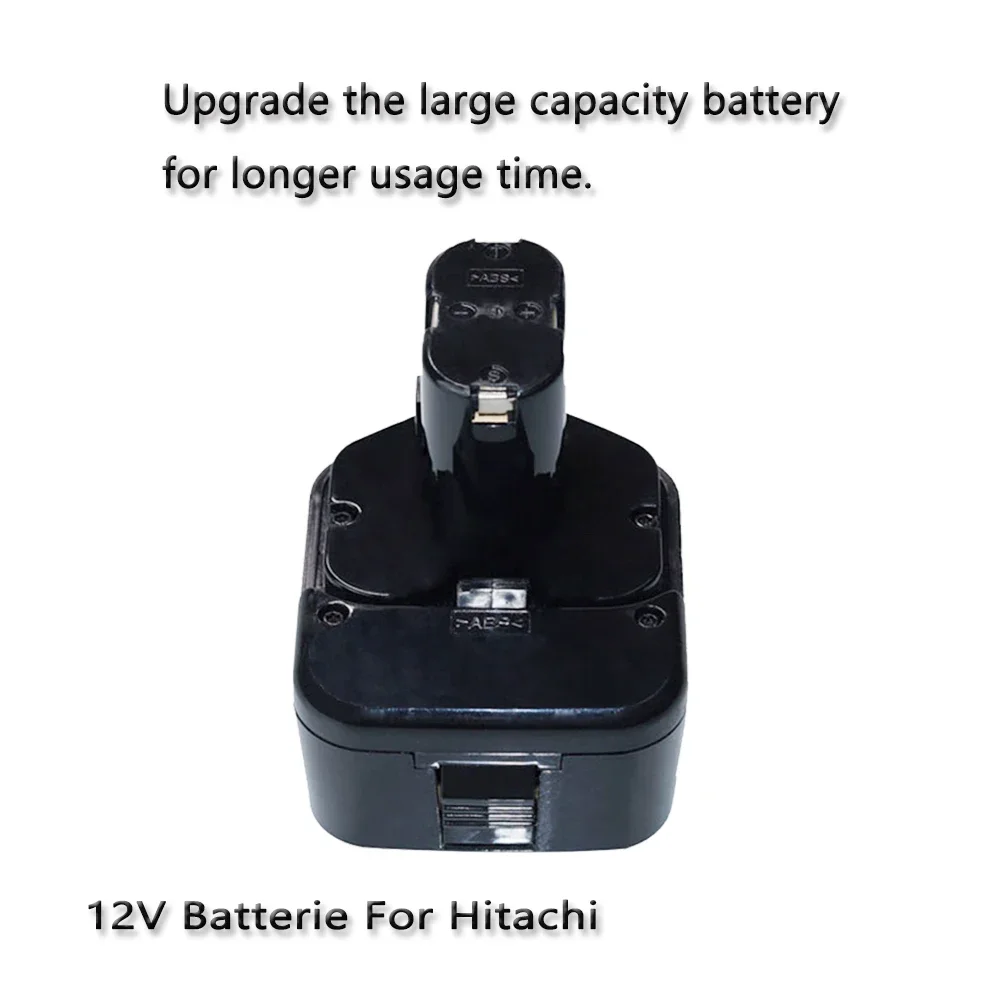 For Hitachi 12V 4800/6800/9800/12800mAh Rechargeble Battery,  Compatible EB1214S EB1220BL EB1212S WR12DMR CD4D DH15DV C5D, DS12