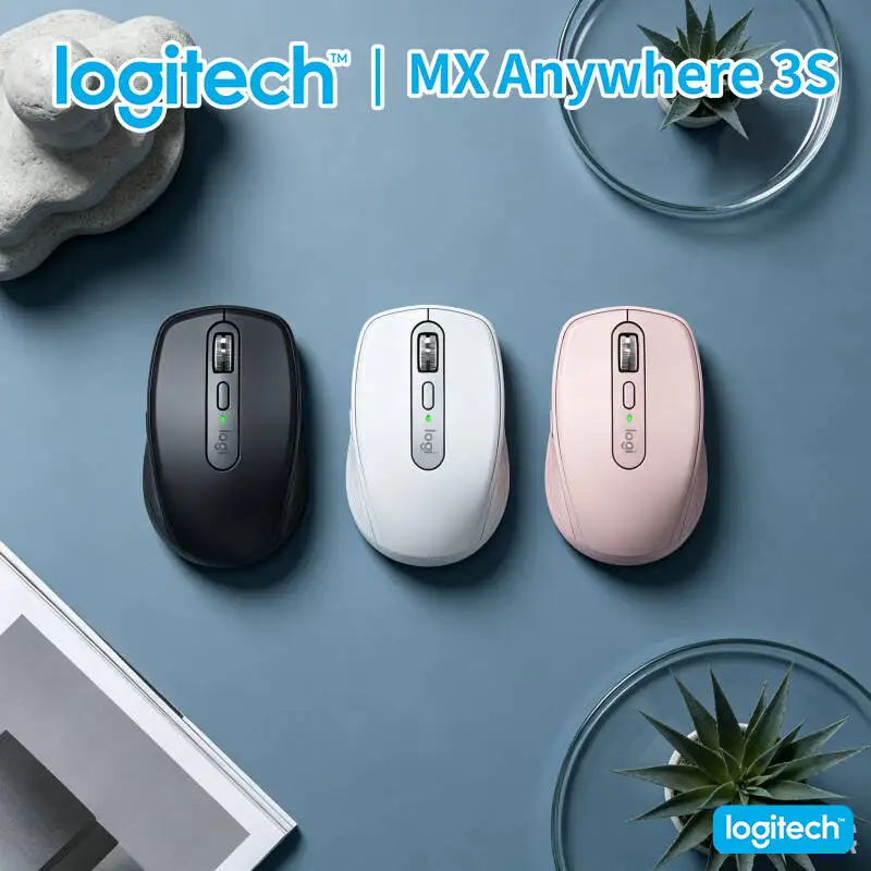 Wireless MX Anywhere 3S - Darkfield 8K DPI, MagSpeed Scroll, USB-C Fast Charge, Great for Market Work & Shop