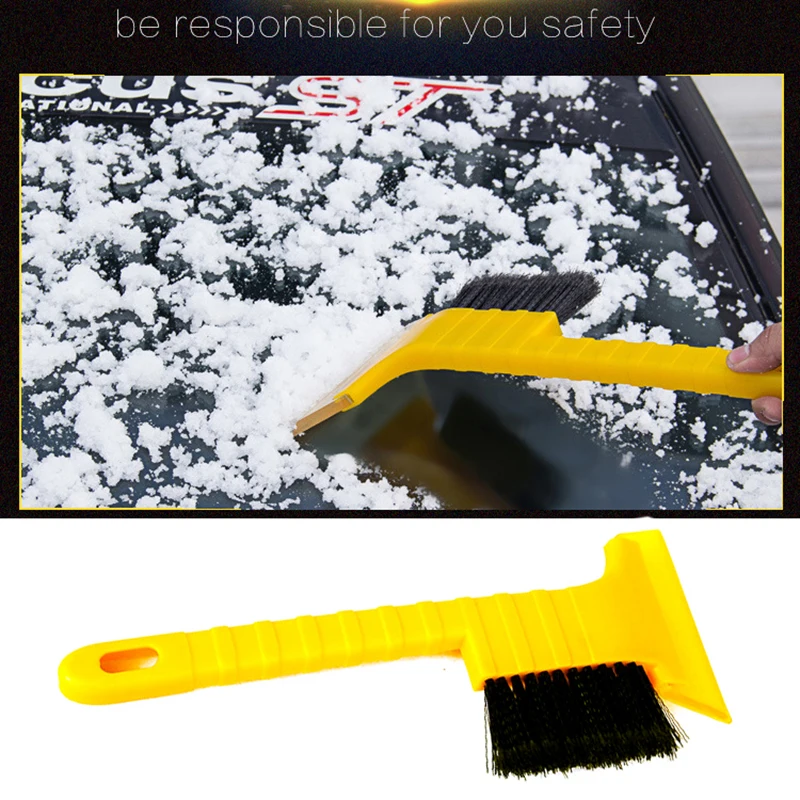 

2 In 1 Car Snow Removal Tools 1pc Car Window Snow Removal Shovel Brush Multifunctional Portable Ice Scraper Winter Accessories