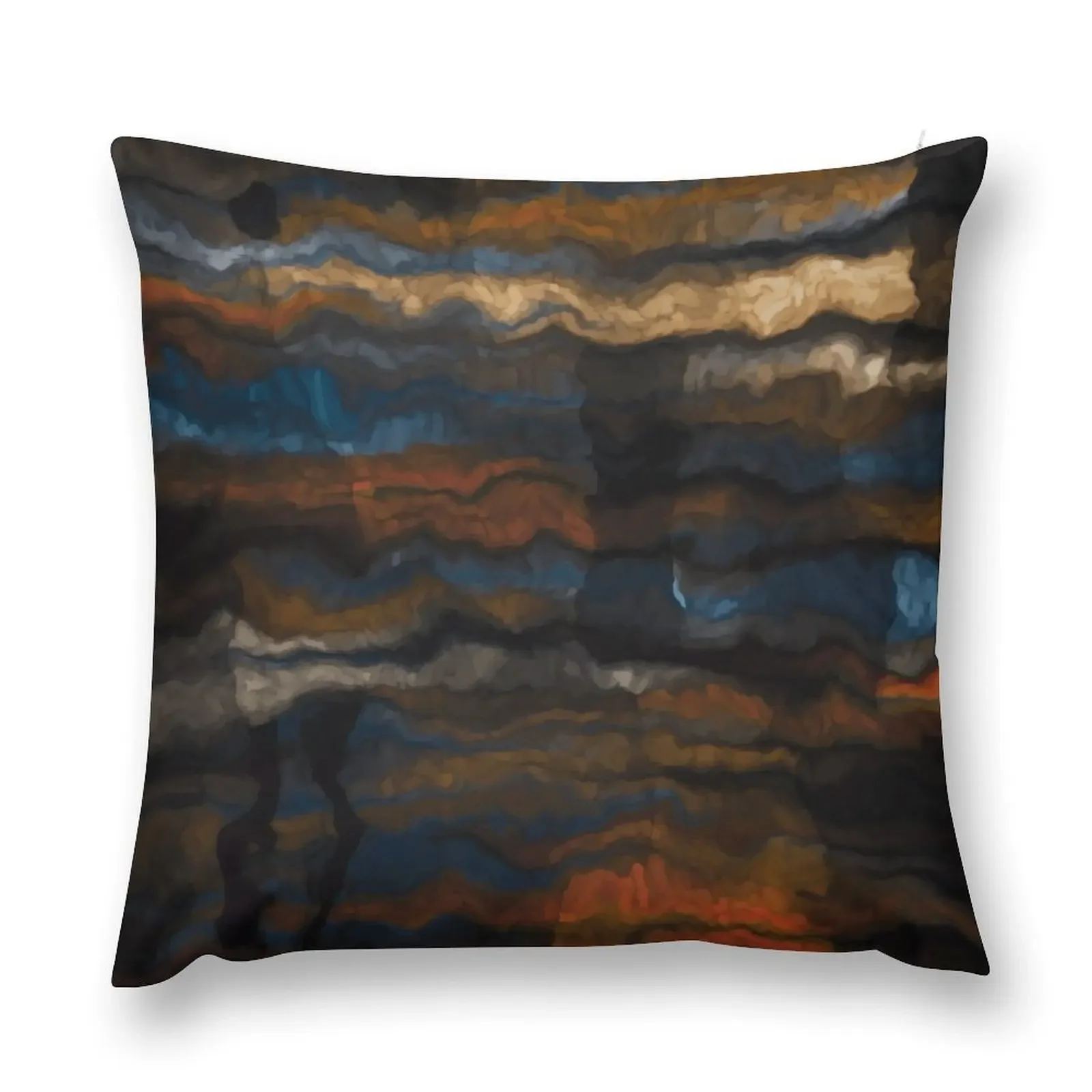 Waves of blue and copper in different surfaces Throw Pillow Cushions Cover luxury throw pillow covers Sofa Cushions pillow