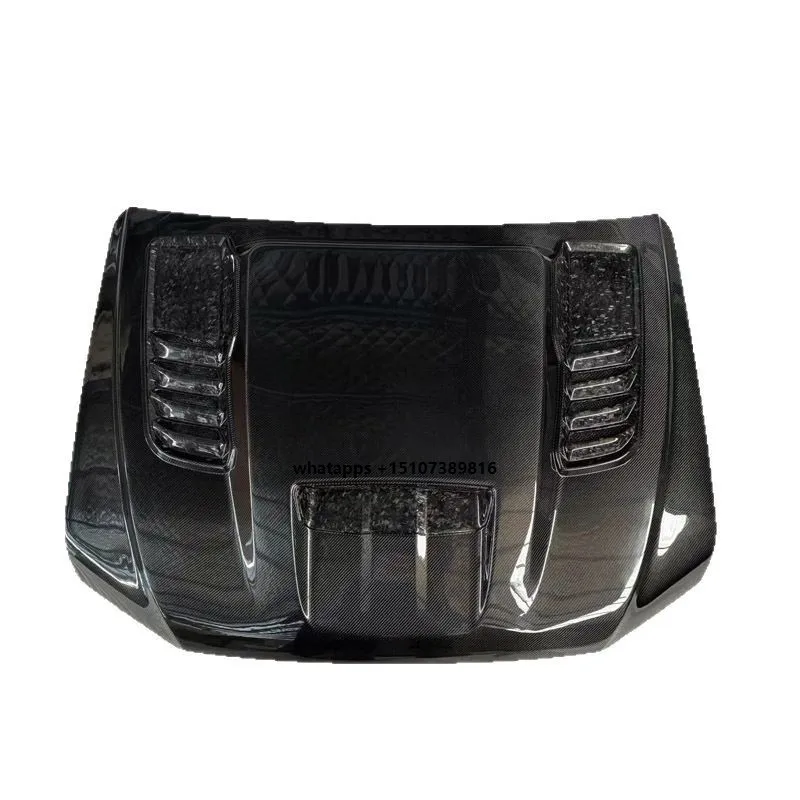 

Factory Wholesale Black Carbon Fiber Hood for Ranger T-Rex Style Universal Fitment Car Hood Cover