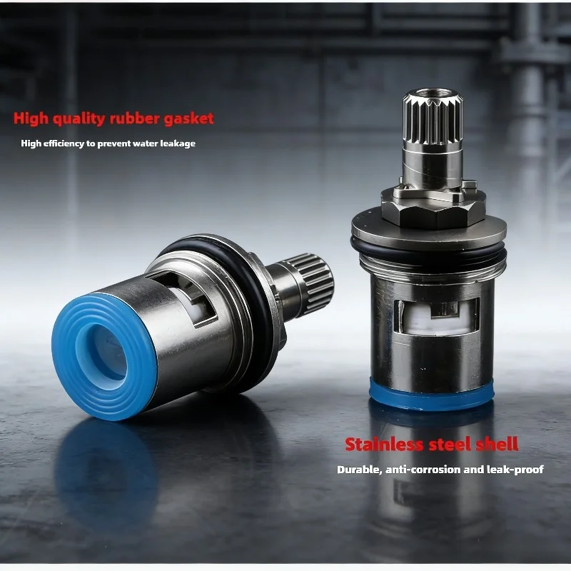 304 Stainless Steel Bath Kitchen Faucet Cartridge Replacement Part Ceramic Valve Stem Water Tap Hot Cold Water