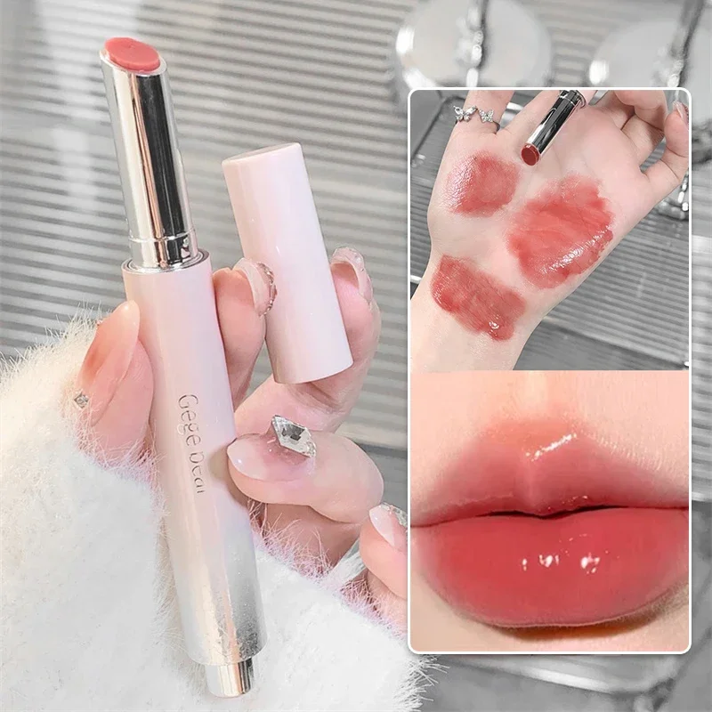 Jelly Lip Gloss Clear Mirror Water Lipstick Pen antiaderente Cup Lip Glaze Plumping Lip Tint labbra Sexy cosmetici per la cura idratante