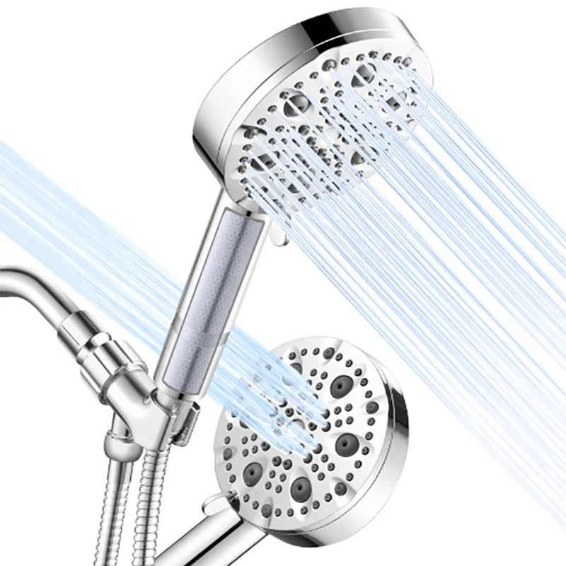 

High Pressure 10 Function Handheld Shower Head Set Pet Cleaning Bathroom Accessories Adjustable Shower with Multiple Spray Patt