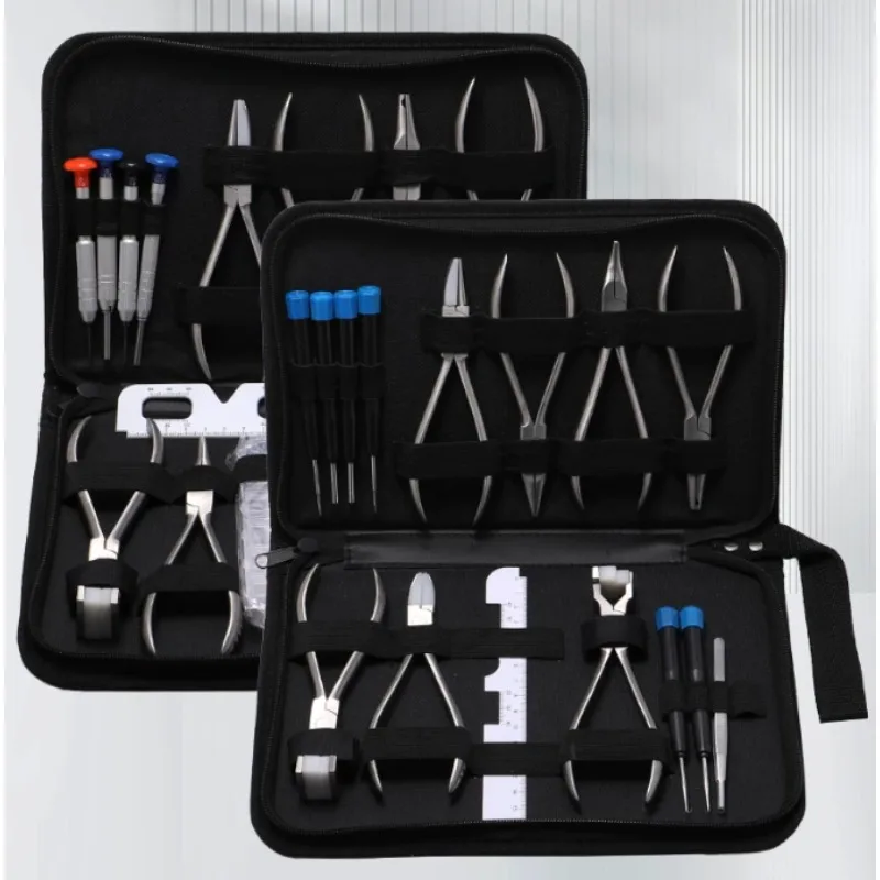 1Set Eyeglass Repair Kit Pliers Screwdriver Set for Eyewear Frame Adjustment Maintenance Repair Tool