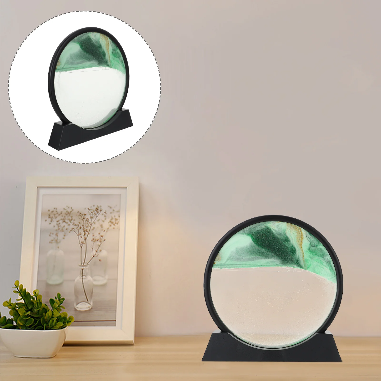 1pc 3D Quicksand Decor Art Sand Painting Quicksand Painting Decoration Home Desktop Decor Living Room Ornament Moving Sand