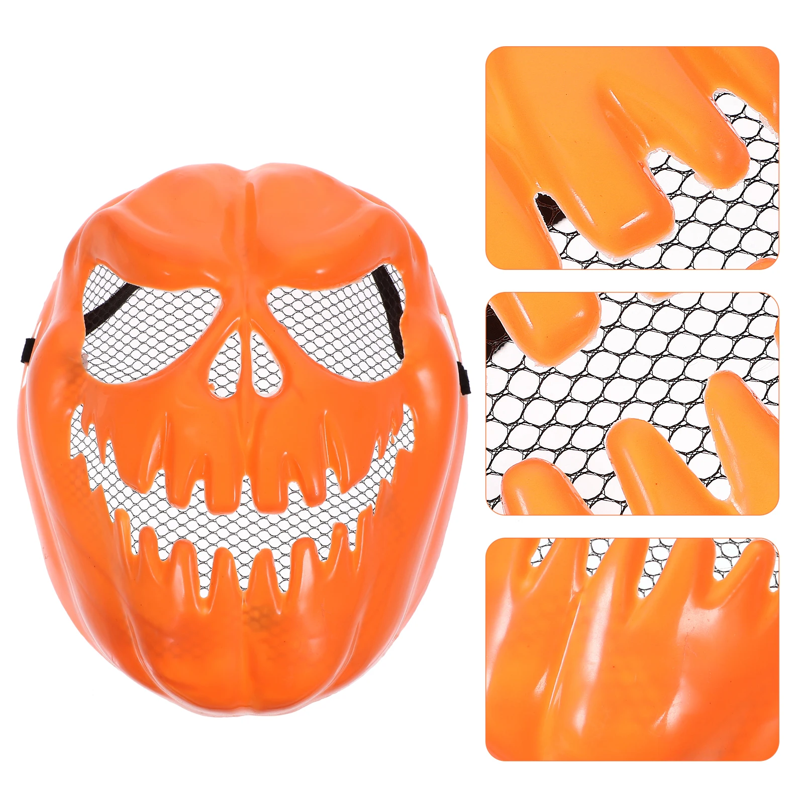 

Halloween Pumpkin Mask Scary Orange Plastic Horror Party Fancy Cosplay Terror Mask for Costume Festival Dance Show