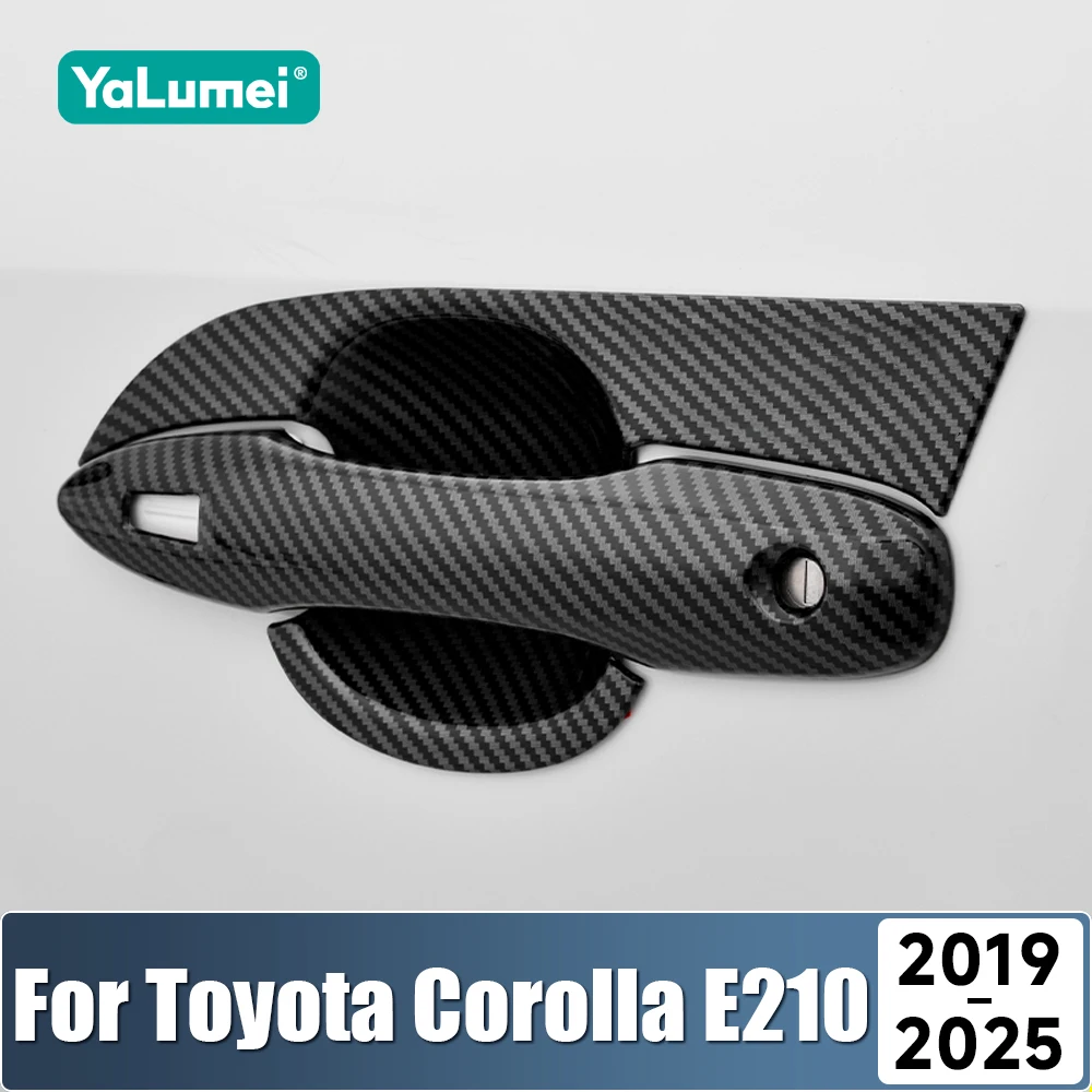 ABS Carbon Auto Türgriff Schüssel Abdeckung Trim Zubehör Für Toyota Corolla E210 2019 2020 2021 2022 2023 2024 2025 Hybrid
