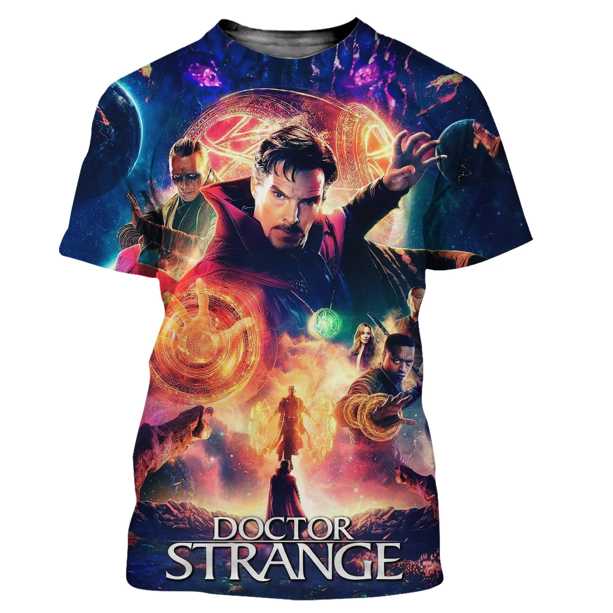 Miniso-Camiseta con estampado 3D de Doctor Strange para hombre y mujer, ropa de calle informal de manga corta, Tops de dibujos animados, Verano