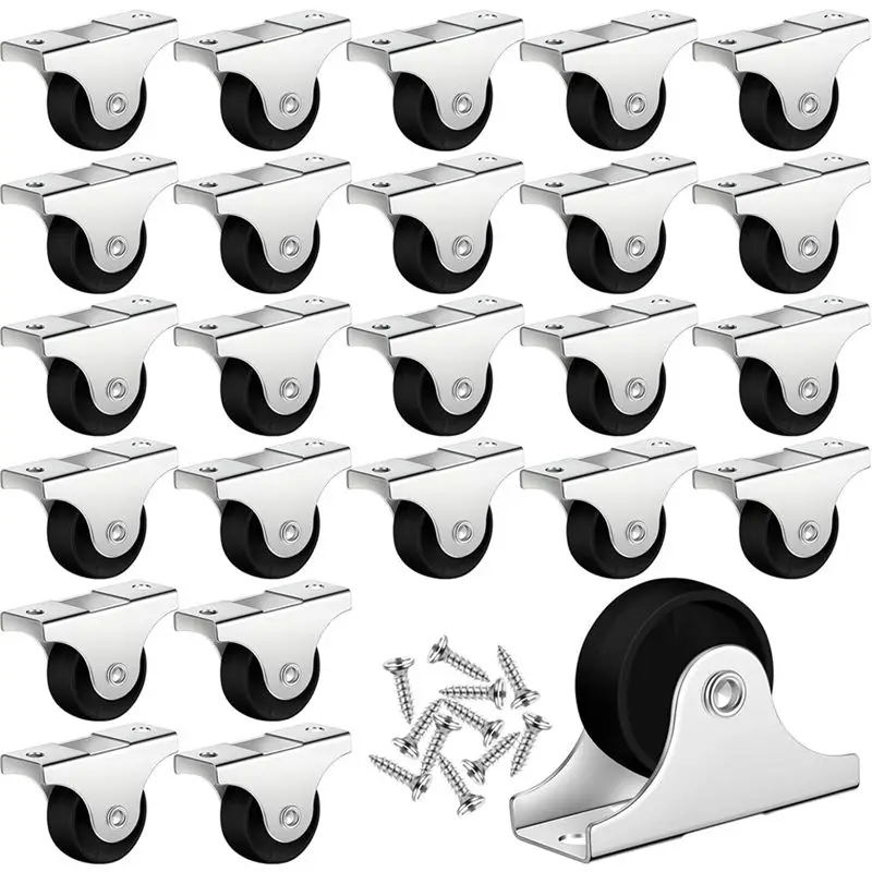 

PZHI - Маленькие неповоротные колесики с металлической верхней пластиной для мебели и мелкой бытовой техники, с крепежными винтами