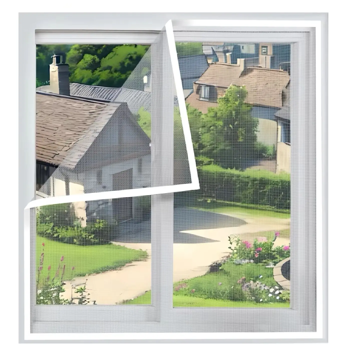 Ultra-Fine White Polyester Fly Screen Mesh - Penetration-Resistant Insect Net for Windows/Doors (Child-Safe & Flame Retardant)