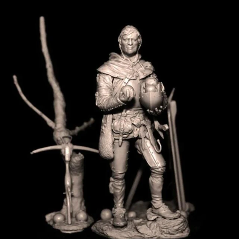Soldier in resina 1/24 antico ufficiale FANTASY SOLDIER modello crossbowman medievale Kit di costruzione di Figure non verniciato non assemblato