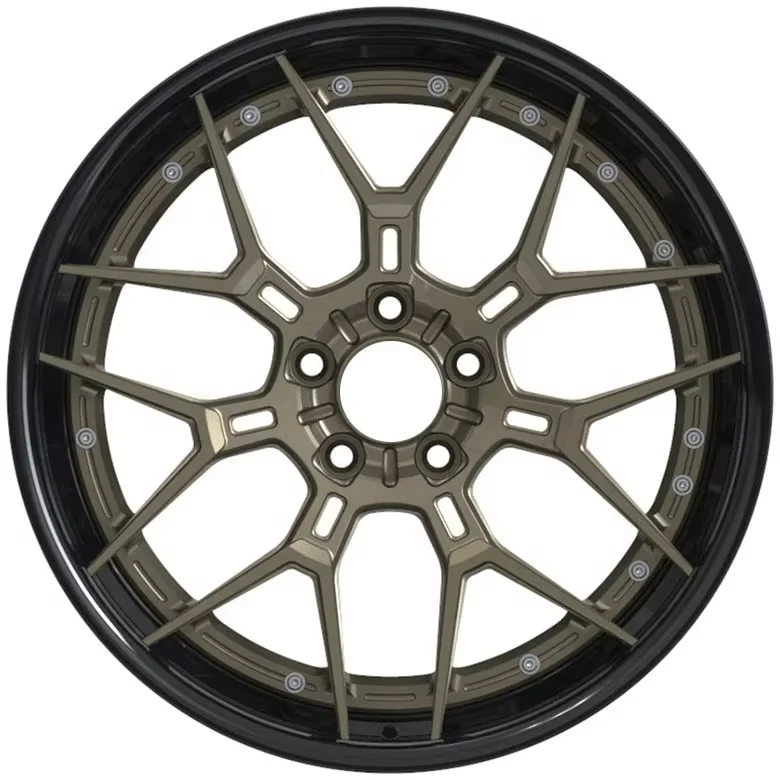 Factory Hotsale New 2-Piece Aluminum Alloy Forged Wheels 16-24 Inch 5x112/114.3/120 Multi Color Chrome Finish Concave Design