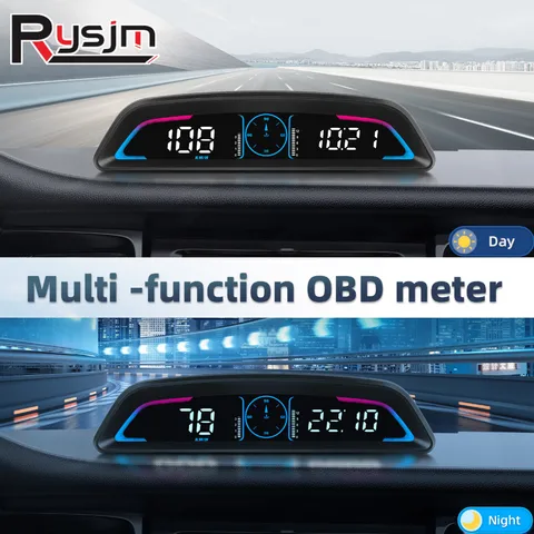 Умный цифровой счетчик HUD B3 obd2, дисплей, многофункциональный спидометр, тахометр, об/мин, температура воды, вольт, расход топлива, охранная сигнализация