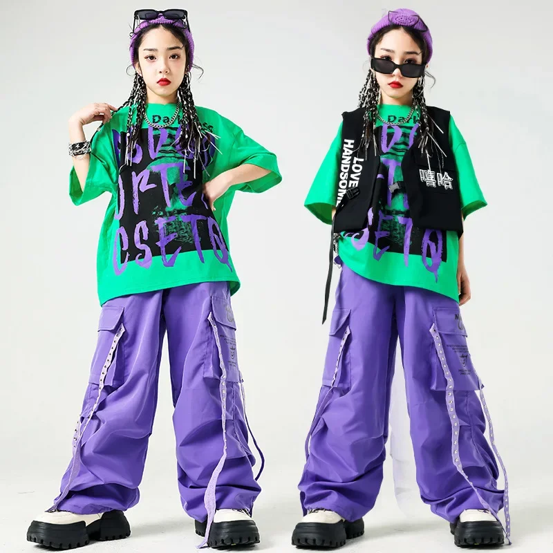 Street Dance-Kleidung für Kinder, Hip-Hop-Kinderkleidung, cooles Street Dance Jazz Dance Runway-Set für Mädchen