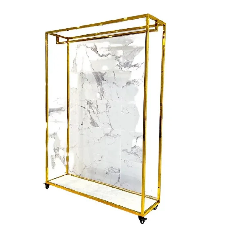 Ready To S Gold Floor Stand Boutique Store Display Stands For L oratory Furniture