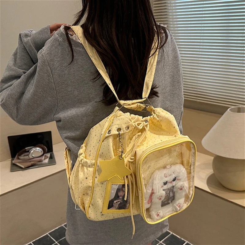 Student Pentagram Backpack, New Style Double-shoulder Bag, College-style Bag, Ita Bag for Female Junior High Scho Large-capacity