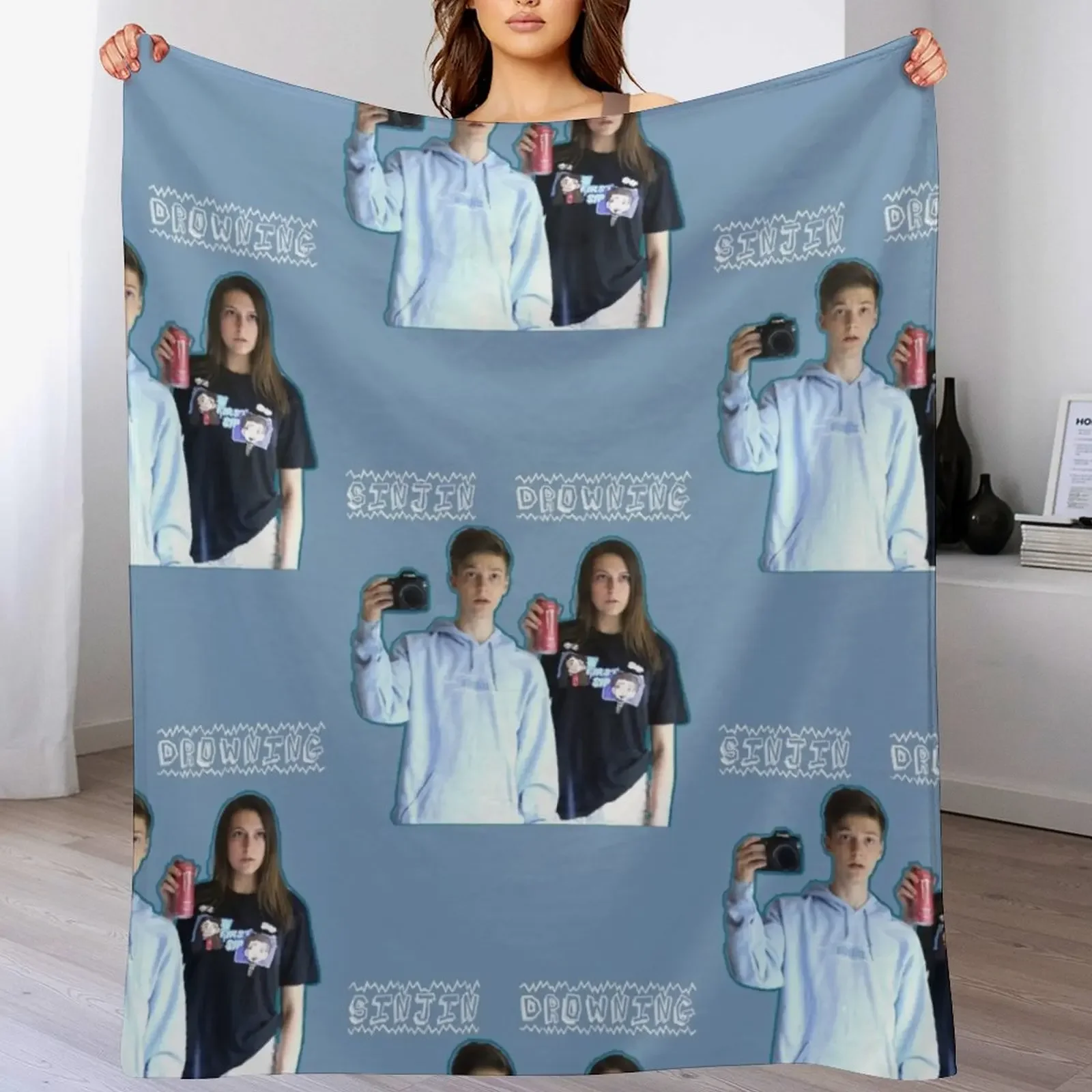 

New Sinjin Drowning Throw Blanket Year Round Soft Comfortable Blanket for Home