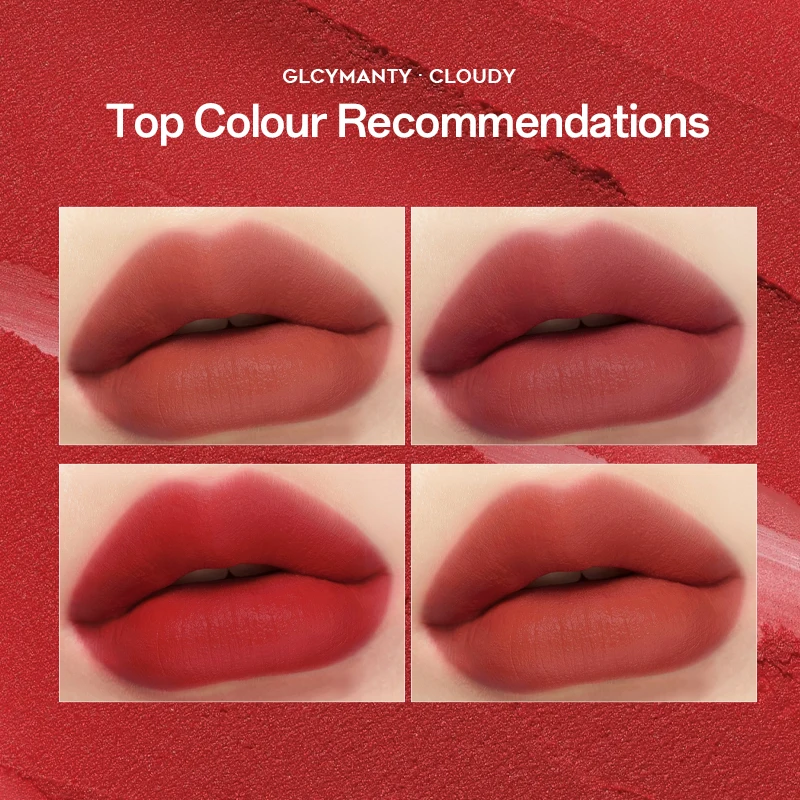 ลิปกลอส Matte Square Tube เกรดสูงเพื่อความชุ่มชื้นและสีติดทนนานโดยไม่ติดถ้วย