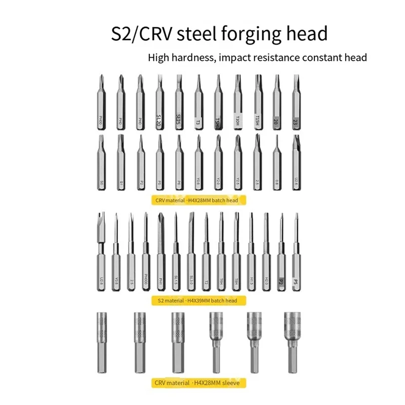 ABEZ Screwdriver Set Hex Screw Driver Bit Set Cordless With Display Screen Multi-Function Mobile Phone Repair