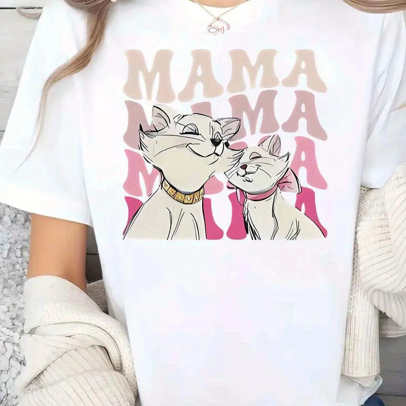 

Футболка Marie Cat Disney больших размеров, одежда на все сезоны, новая модель, стильная одежда унисекс, высокое качество, Y2k, популярный товар, мягкая ткань.